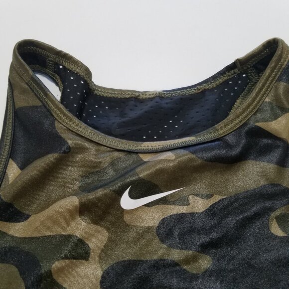 Nike Camo High Neck Unlined Sports Bra Size S - Picture 4 of 7